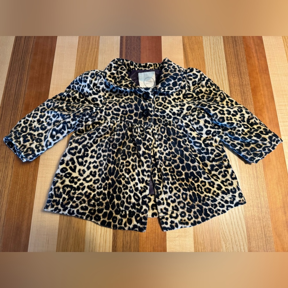 Peek Little Peanut lined leopard print jacket.